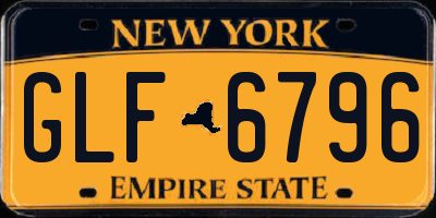NY license plate GLF6796