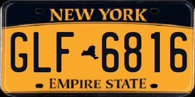 NY license plate GLF6816