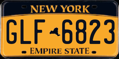 NY license plate GLF6823