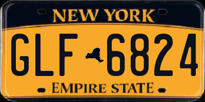 NY license plate GLF6824