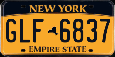 NY license plate GLF6837