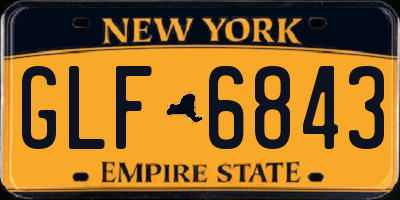 NY license plate GLF6843