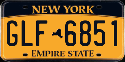 NY license plate GLF6851