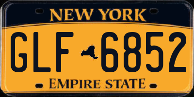 NY license plate GLF6852