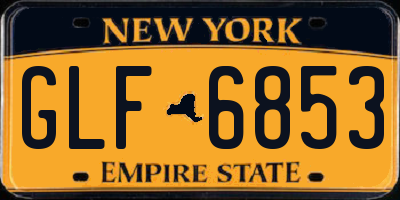 NY license plate GLF6853