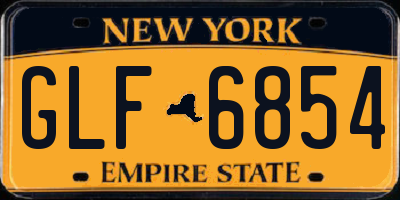 NY license plate GLF6854