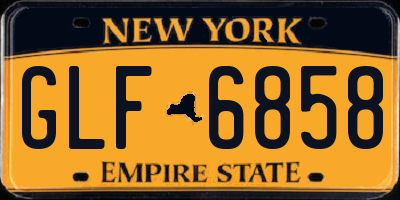 NY license plate GLF6858