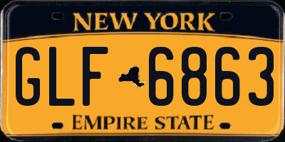 NY license plate GLF6863