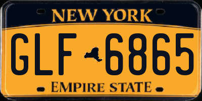 NY license plate GLF6865
