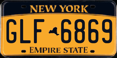 NY license plate GLF6869