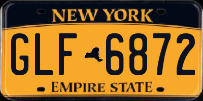 NY license plate GLF6872