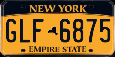 NY license plate GLF6875