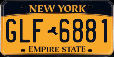 NY license plate GLF6881