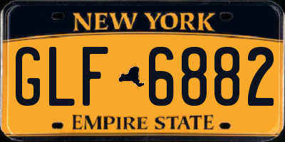 NY license plate GLF6882