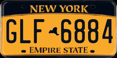 NY license plate GLF6884