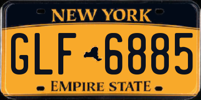 NY license plate GLF6885