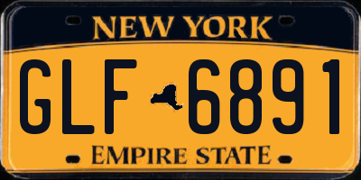 NY license plate GLF6891