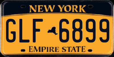 NY license plate GLF6899