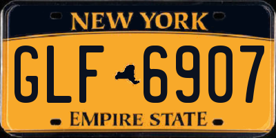 NY license plate GLF6907