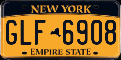 NY license plate GLF6908