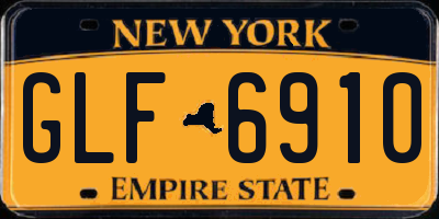 NY license plate GLF6910