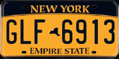 NY license plate GLF6913