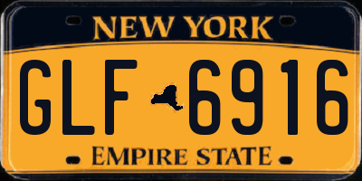 NY license plate GLF6916