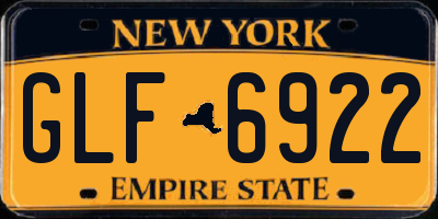 NY license plate GLF6922