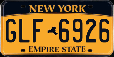 NY license plate GLF6926