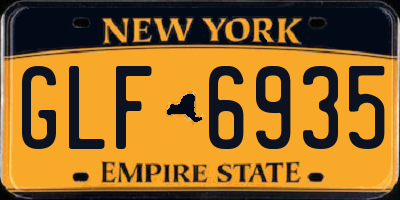 NY license plate GLF6935
