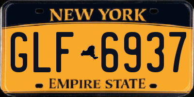 NY license plate GLF6937