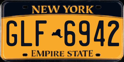 NY license plate GLF6942