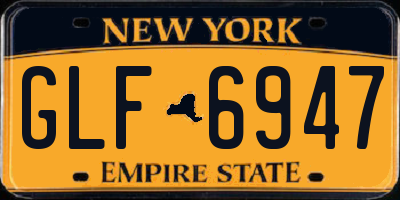 NY license plate GLF6947