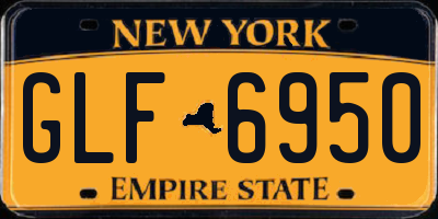 NY license plate GLF6950