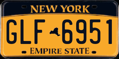 NY license plate GLF6951