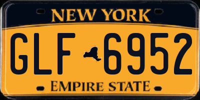 NY license plate GLF6952