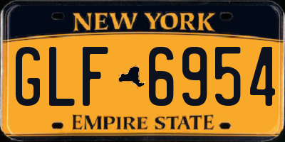 NY license plate GLF6954