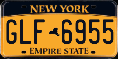 NY license plate GLF6955