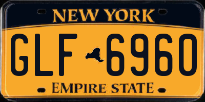 NY license plate GLF6960