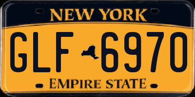 NY license plate GLF6970