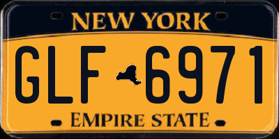 NY license plate GLF6971