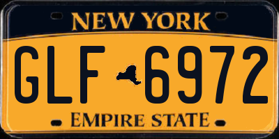 NY license plate GLF6972