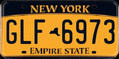 NY license plate GLF6973