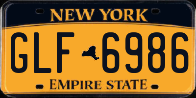 NY license plate GLF6986