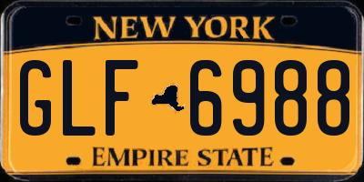 NY license plate GLF6988