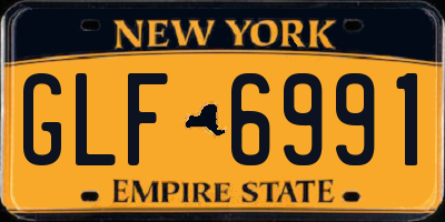 NY license plate GLF6991