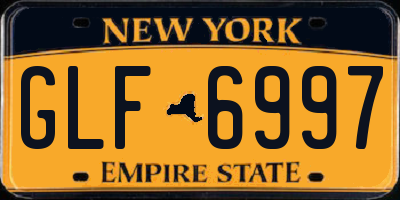 NY license plate GLF6997