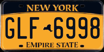 NY license plate GLF6998