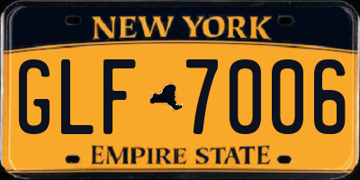 NY license plate GLF7006
