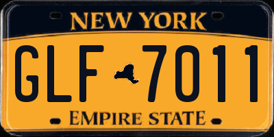 NY license plate GLF7011